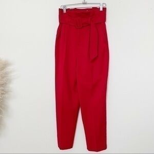 H&M red paper bag pants / trousers